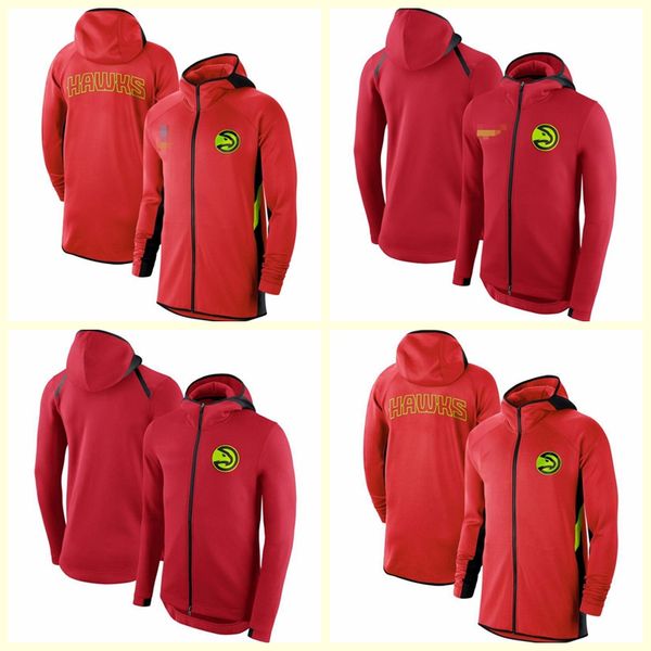 

men atlanta hawks outdoor sports clothing nba hoodie,, basketball team zipper salute casual warm-up jumper, Blue;black