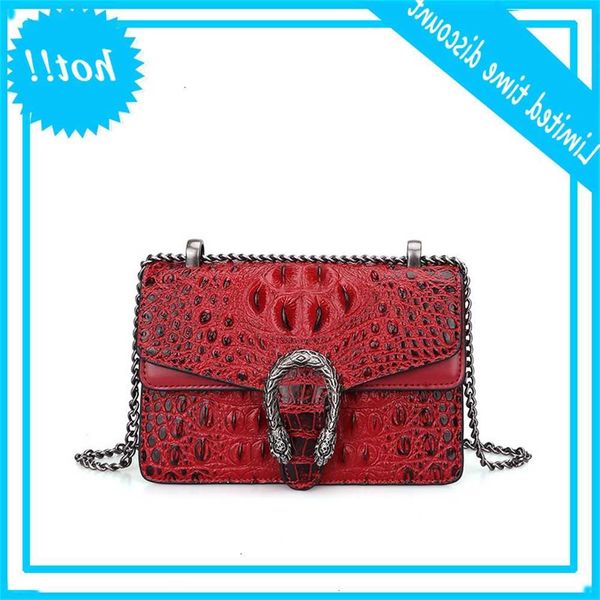 

maidudu 2019 new alligator chain small square simple fashion one shoulder messenger hand grip bag