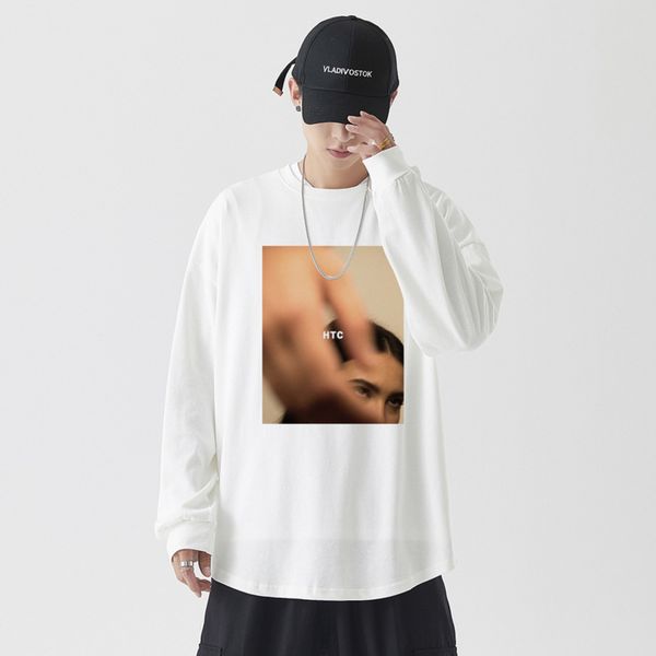 

sweater loose street autumn and trend winter new printed crew neck pullover men's large sweatshirt, Gray