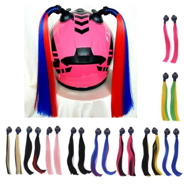

motorcycle helmets helmet wig & suction cup ponytail fit for motorcycle1