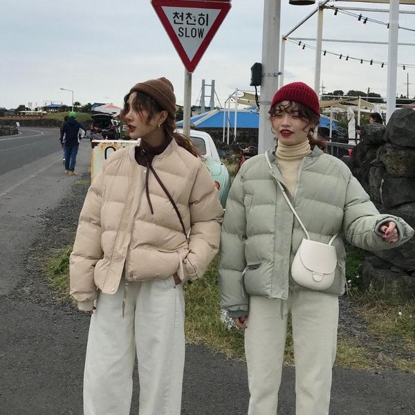 

womens winter jackets fashion thick ladies cropped coats winter loose warm cotton-padded clothes outerwear bread coats clothes1, Black