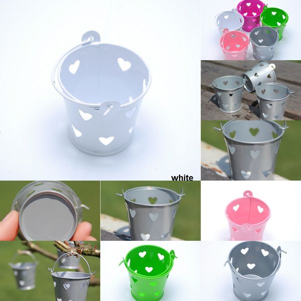 

heart hollow out pails metal colorful mini bucket wedding candy box chocolate pail tin favors boxes 5 nov5k