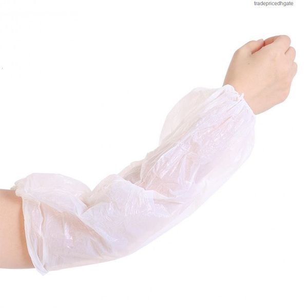 

cover arm 100pcs sterilization disposable plastic sleeves sleevelet protection for tattoo guns body makeup long gloves