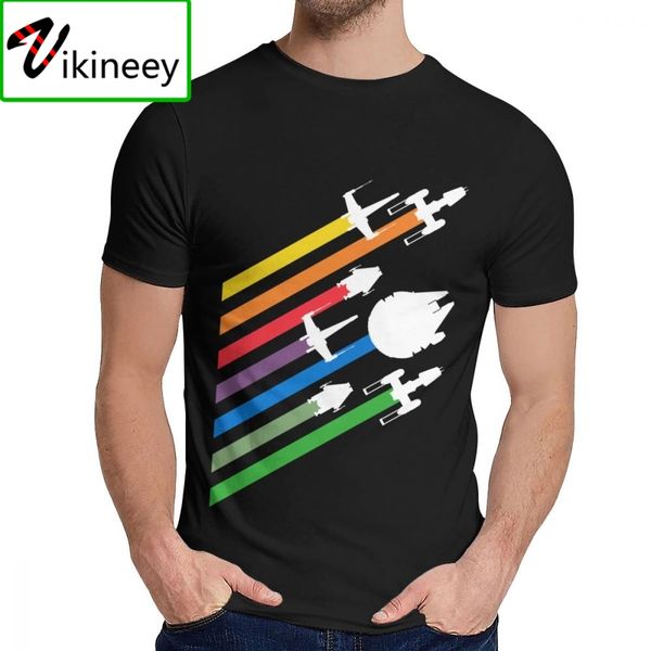 

sport camisas tee shirt rainbow spaceships great t shirt new design man's o-neck streetwear tee shirt custom