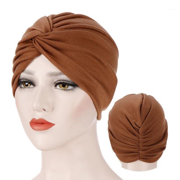 

muslim jersey hijab turban cap forehead cross soild color turbante hat islamic headwear india bonnet for women inner hijab caps1, Red