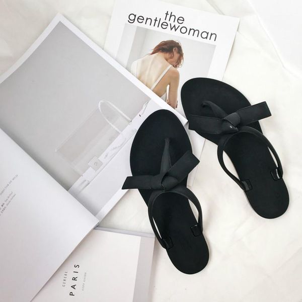 

slippers swyivy bow flip flops summer shoes women black 2021 pvc jelly for toe clip holiday beach1