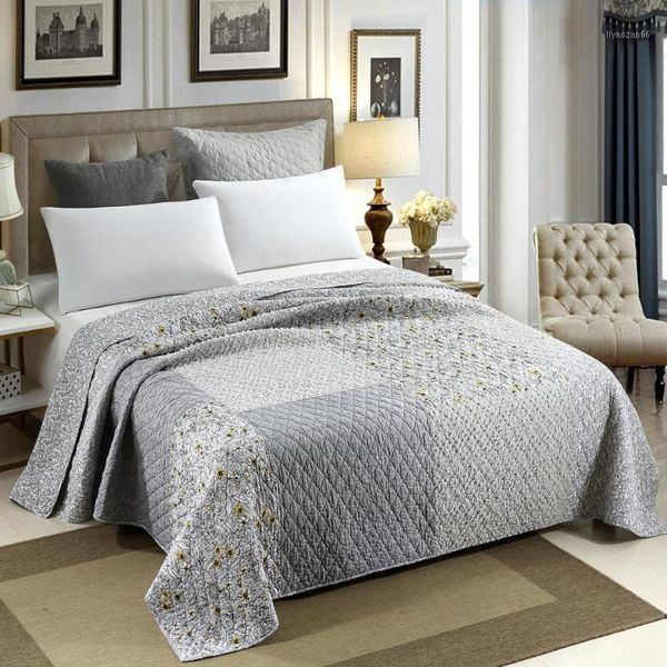 

european&american style chrysanthemum 100%cotton patchwork quilt colcha full/queen size 1 pc aircondition bed cover/bedspread h1