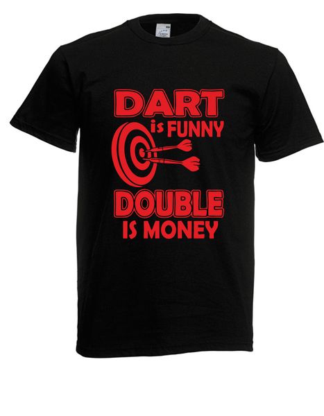 

herren t shirt dart is funny double is money lustig bis 3xl summer casual man t shirt good quality tee sport hooded sweatshirt hoodie