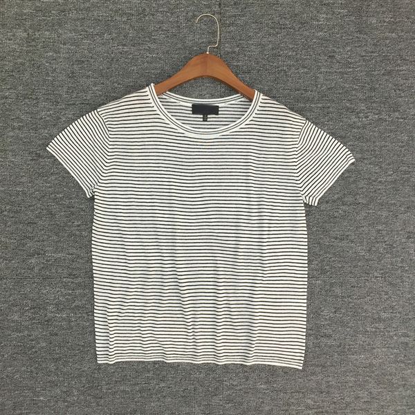 

new striped simple tees women summer short sleeve round neck cozy t-shirts femme casual vintage tshirts 2021 xa0s, White