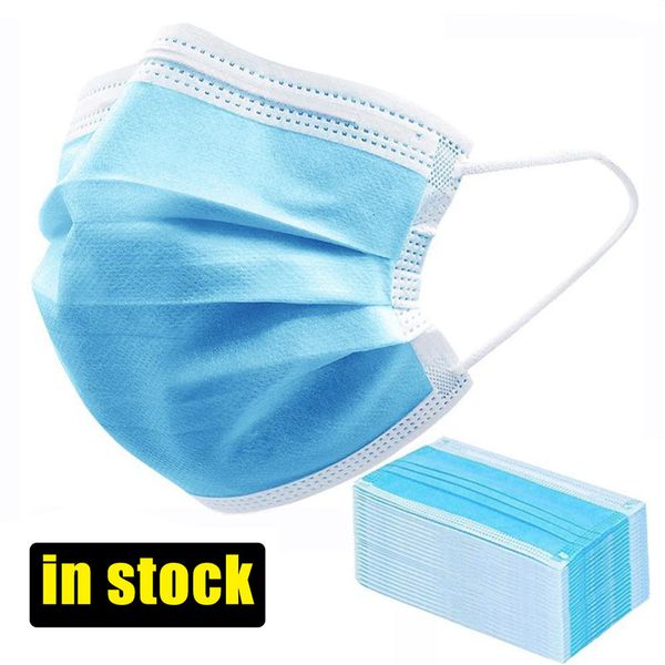 

disposable face mask 3 layer ear-loop dust mouth masks cover 3-ply non-woven disposable dust mask soft breathable outdoor part