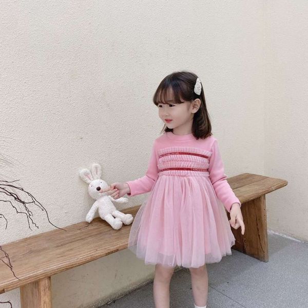 

with cashmere girls red new children's year for 2020 winter drs princs gauze skirt, Red;yellow