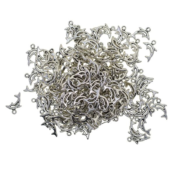 

200 шт antique silver дельфин форма подвески подвески выводы ювелирные изделия изготовление аксессуары, Black