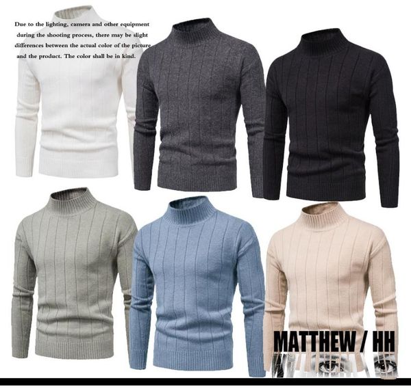 

men's sweaters winter sweater long sleeve high collar casual fashion warm home commuting a067, White;black