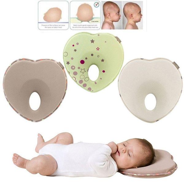 

pillow born baby infant shaping memory foam positioner prevent flat head anti roll