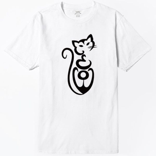 

hillbilly funny cat print summer lovely t shirt short sleeve women t shirt fashion couple tees shirts dames kleding zomer, White
