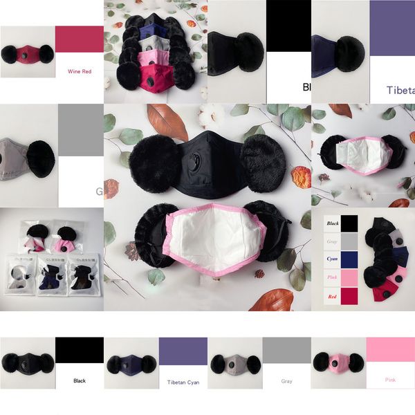 

face mask with valve protector masks men women dustproof mouth-muffle earmuffs windproof ear warmer 5 nz0th