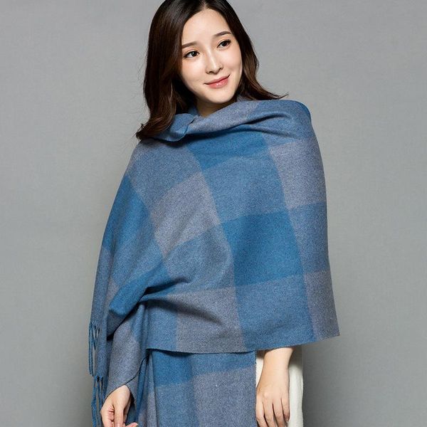 

искусственный cheshanf шарф женщин взрыв теплый мыс lady winter шарфов шали палантины blanket пончо хиджаб новые, Blue;gray