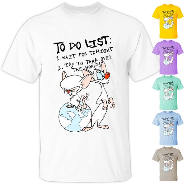 

cartoon pinky and the brain v3 poster 1995-1998 t shirt (white) all sizes s-3xl fashion cool tee shirt sport hooded sweatshirt hoodie