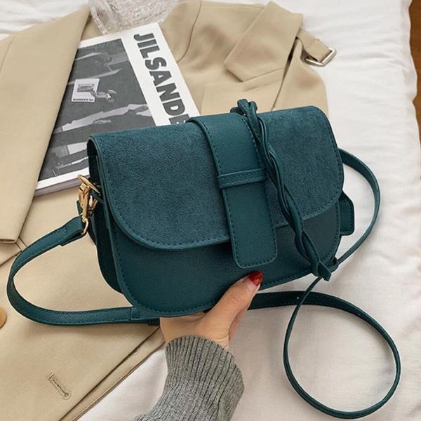 

vintage saddle armpit bag 2021 fashion new matte pu leather women's designer handbag small shoulder messenger bag