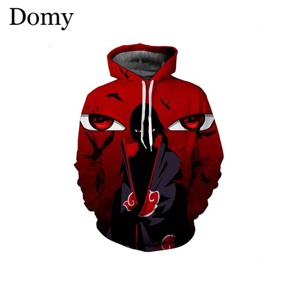 

domy fashion men women 3d sweatshirt anime hoodies itachi uchiha mangekyou sharingan printedautumn winter hooded, Black