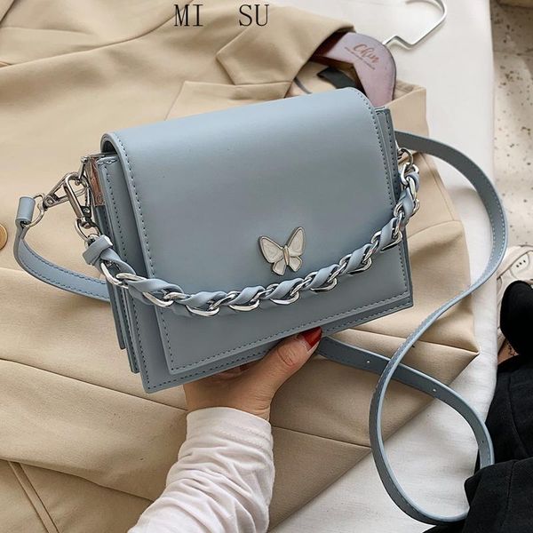 

cross body butterfly fashion tote hand bag women 2021 mini crossbody female square flap handbags ladies pu leather purse