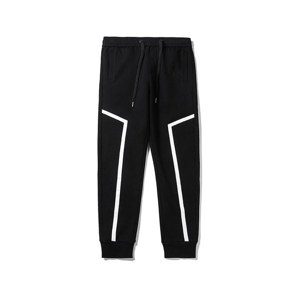 

men pants autumn fashion new mens sweatpants with letter embroidery full length joggers pant casual men trousers size m-2xl, Black