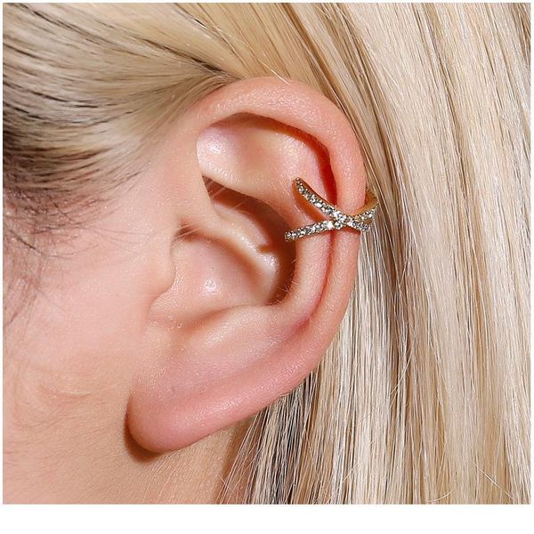

ear cuff for women 1 pcs charming zircon clip on earrings gold earcuff without piercing earrings qylhzw, Silver