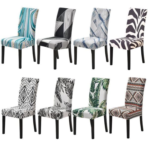 

spandex stretch dining chair cover big elastic seat covers office chair slipcovers restaurant wedding banquet l 1/2/4/6pcs1