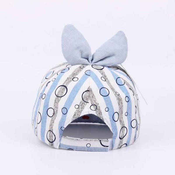 

лето new cute baby нашивка круг шляпа дети девушка rabbit ears бейсболка sunhat размер 48-51cm bbyqrp homebag, Black;white