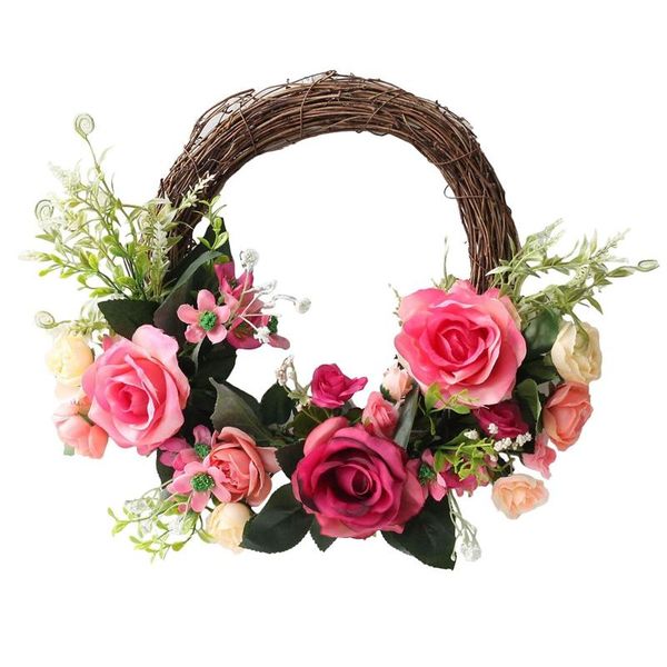 

artificial rose flower wreath spring wreath for party home garden wedding arch front door wall window decor