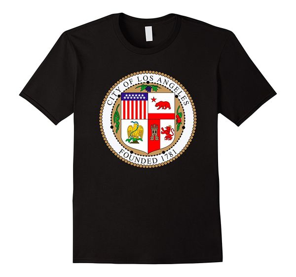 

sport 2019 new summer cool tee shirt los angeles california city seal i love los angeles funny t-shirt