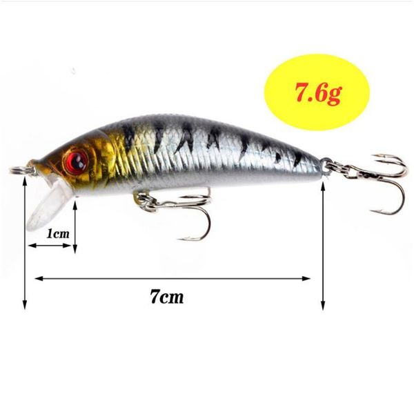 

5pcs/lot mixed pesca fishing lures minnow crankbaits bass pike fake hard baits set treble hook wobblers fishin bbyftx