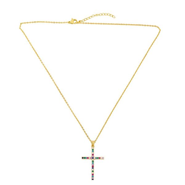 

аксессуары крест подвеска ожерелье дизайнер цвета циркон кросс ожерелье nkr25 аксессуары крест wmttrl, Golden;silver