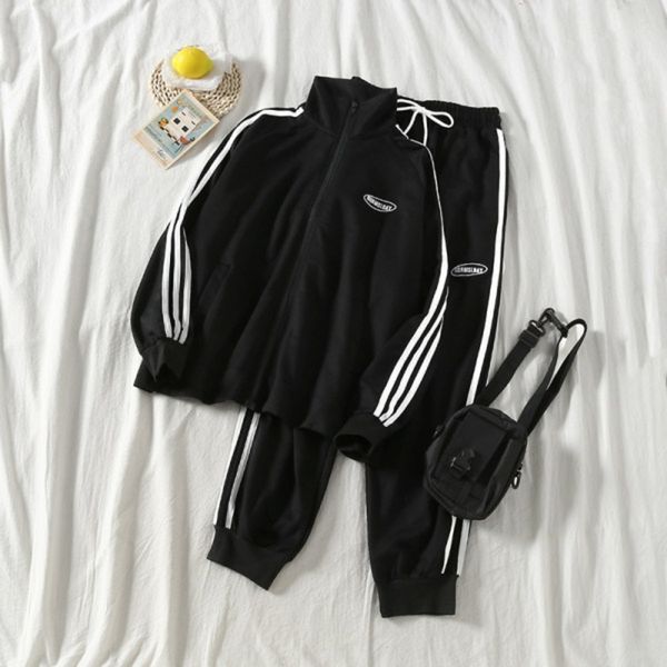 

early autumn women's suit 2020 new ins fashion net red long early autumn women's two-piece sleeve sports leisure temperament wear, Gray