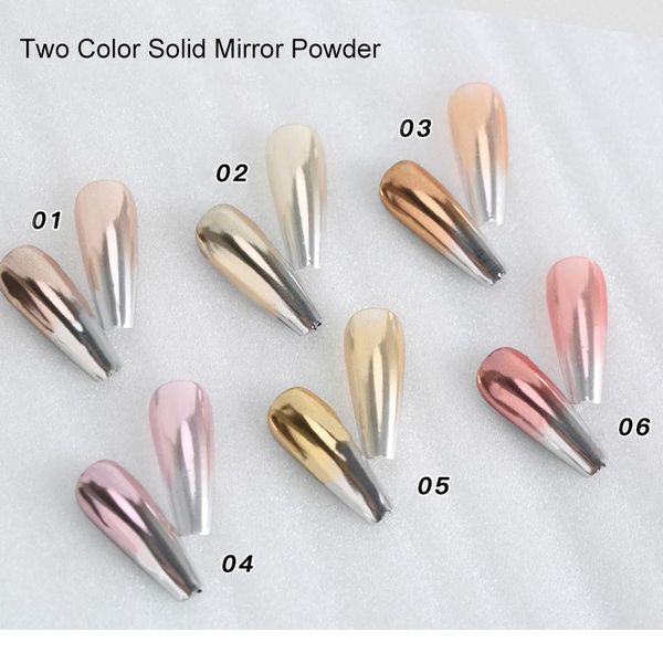 

1 box glitter double gold silver color nail mirror powder nail art gel polishing chrome flakes pigment dust dec jllubf, Silver;gold