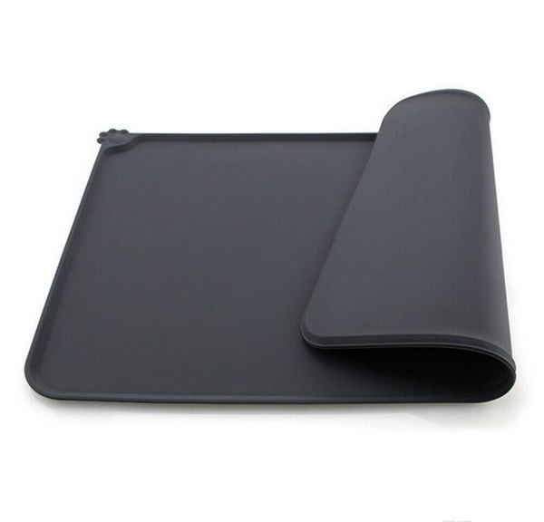 

grey 47*30cm new sile pet feeding mat non slip pet food water placemat for dog c bbybxi xmh_home