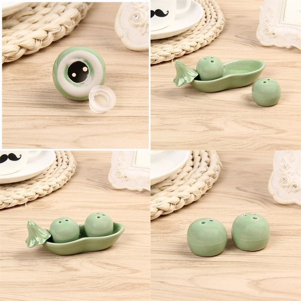

seasoning pot rural amorous feelings spice jar ceramics marry wedding festival small gifts peas shape jug factory direct selling 3 2lw p1