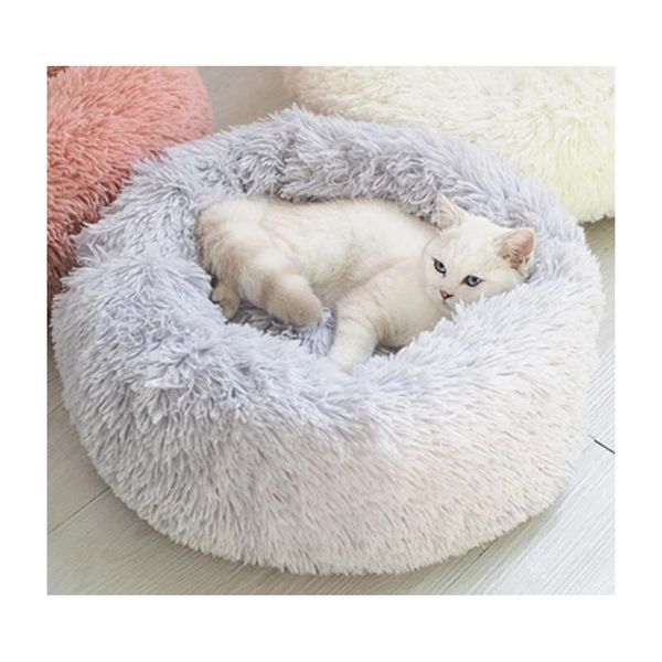

small50cm long plush super soft pet bed kennel dog round cat winter warm sleeping bag puppy cushion mat por wmtzui homes2007
