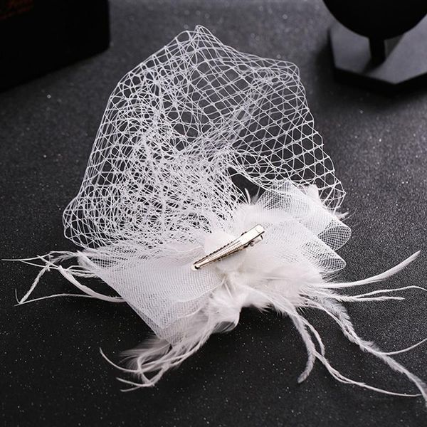 

feather cap lady cocktail dinner party fedoras wedding bridal bowknot mesh veil hats vintage sombreros chapeau fascinators lm059 h jllibj