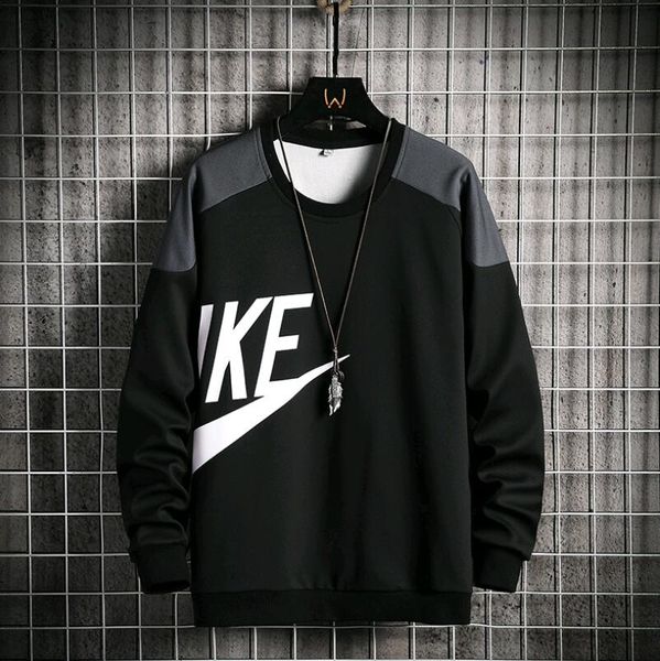 

sweatshirt men's clothing 2020 new design men's long sleeve t-shirt thickened pure cotton fabric winter style swea men s long slee, White;black