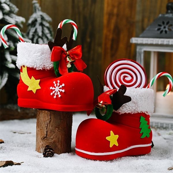 

decorations antler bell cute red boots christmas candy box children's gift t2i51292