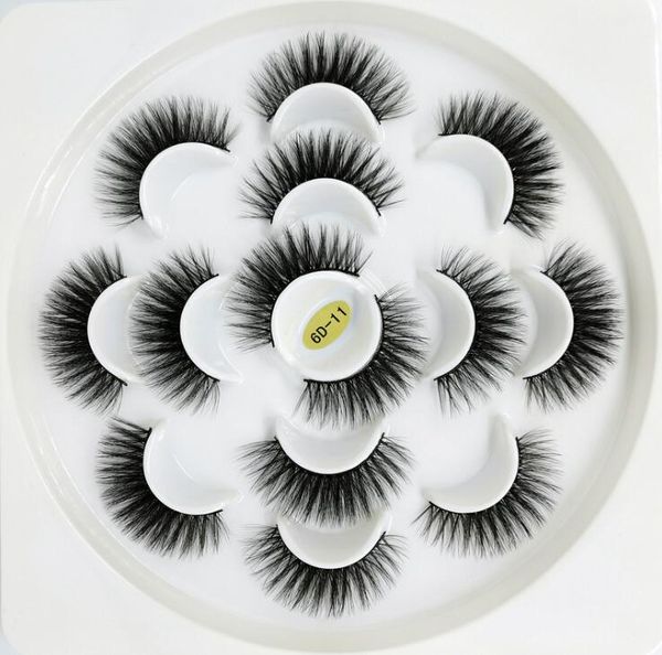 

7 pairs 3d false eyelashes handmade natural long faux mink lashes women makeup fake lashes extensions maquiagem tools