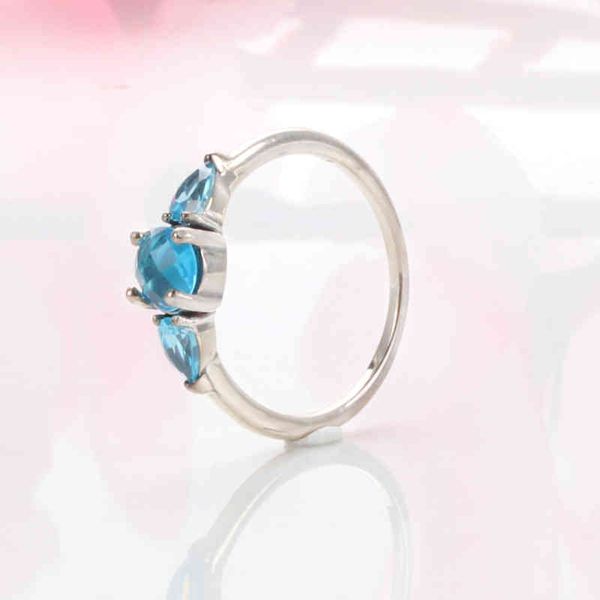 

valentine's day s925 sterling silver condensed frost glimpse ring for women fashion original jewelry gift, Slivery;golden