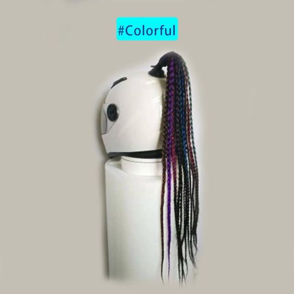 

motorcycle helmets wig helmet decoration with suction 25 " tyle
