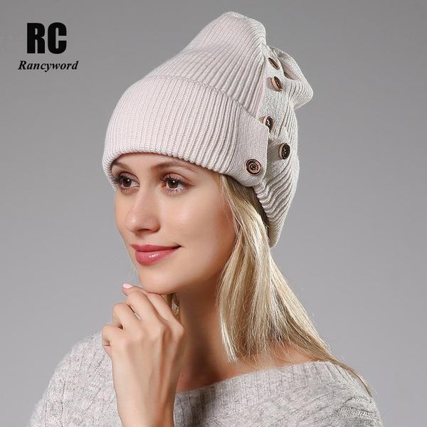 

beanie/skull caps [rancyword] winter hats for women wool knitted angora hat beanies female warm fur skullies beanie girl 2021 rc2078-1, Blue;gray