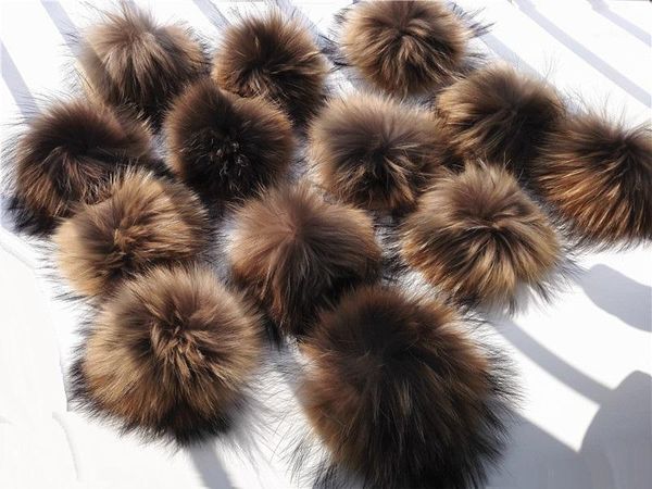 

beanies wholesale 100pcs/lot real fur pompom balls for knitted hats 14cm genuine skullies caps1
