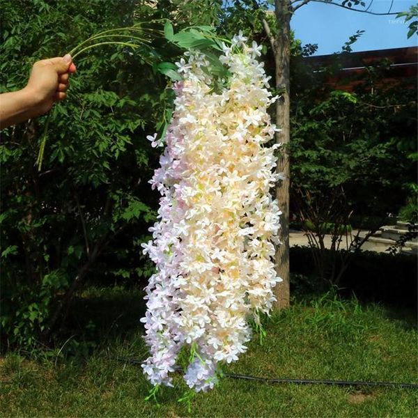 

8pcs fake lilac chlorophytum (3 stems/piece) simulation lilacs flowers for wedding home showcase decorative artificial flower1