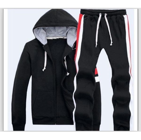 

mens designer tracksuit new football sets jacket kits men zipper jackets sportswea set knitted quality, Gray