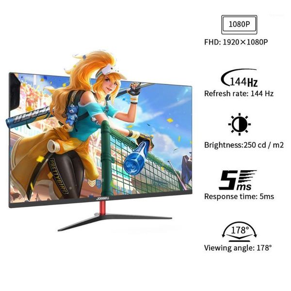 

monitors 23.8-inch office gaming monitor fhd 1080p ips 178 multi-interface vga game display screen adjustable angle1