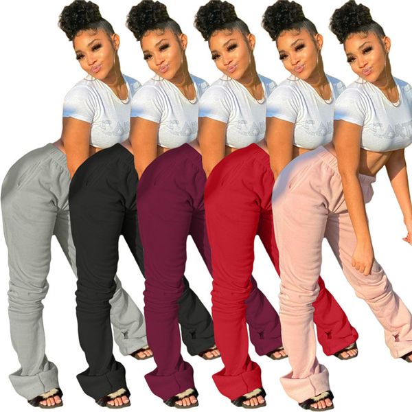 

high waist women sports pants casual thick pleated flare trousers autumn winter fashion drawstring pants for women, Black;white